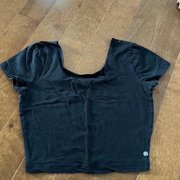 Black tshirt crop top! - Picture 1 of 4